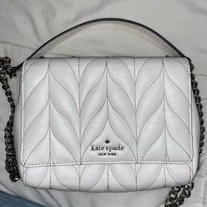 White Kate Spade Mini Quilted leather Bag.